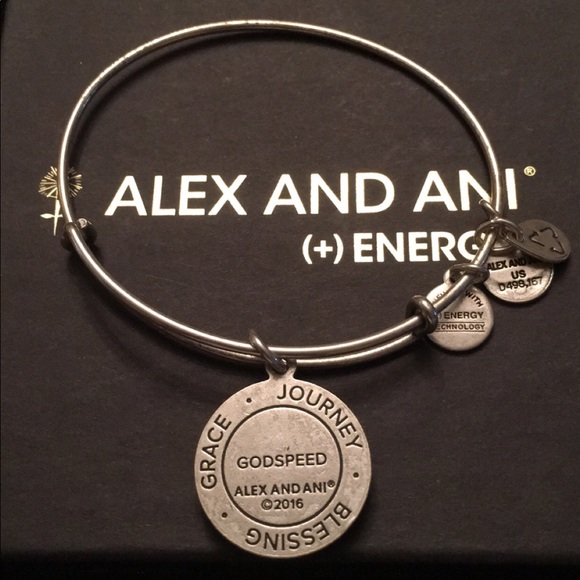Authentic Alex and Ani silver bangle - Picture 2 of 2
